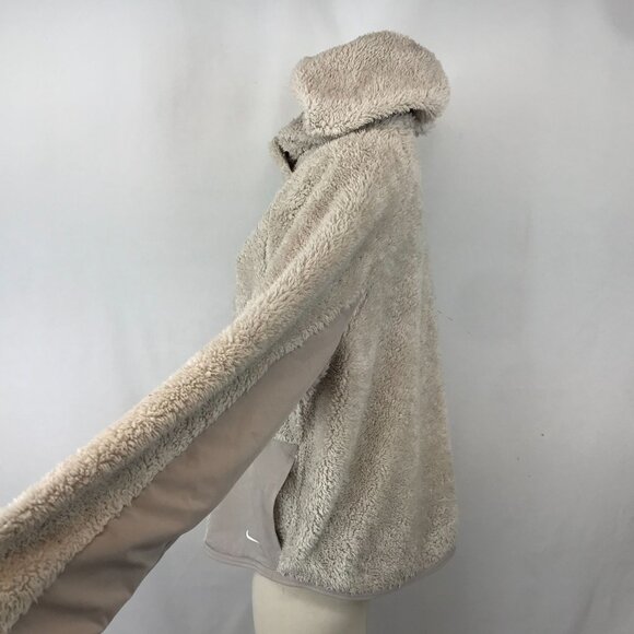 NIKE ~ WOMENS MEDIUM ~ CREAM FLEECE HOODED PULLOVER SWEATSHIRT JACKET - Picture 4 of 8